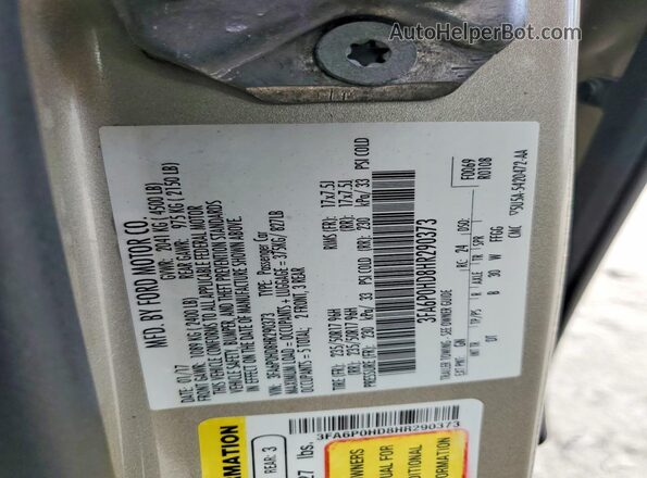3FA6P0HD8HR290373 2017 FORD FUSION Gold 