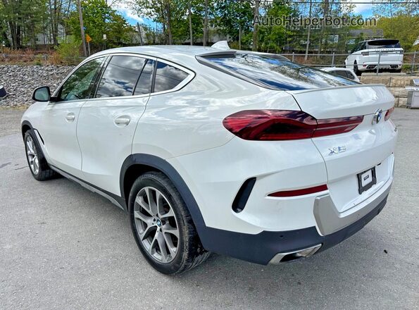 5UXCY6C07L9C27322 2020 BMW X6 White Задня права чверть
