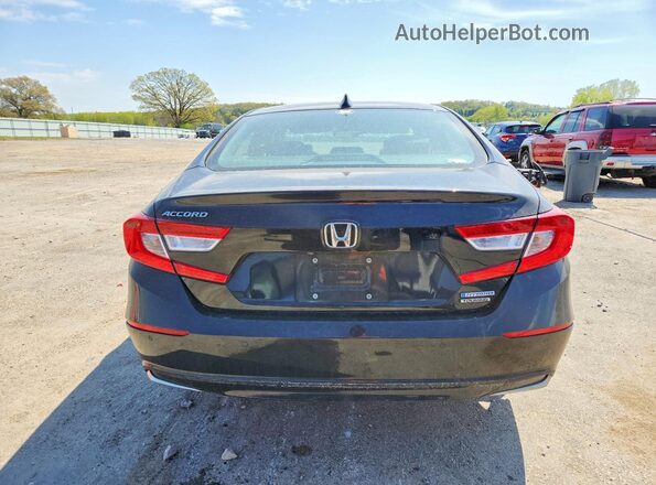 1HGCV3F90LA011263 2020 HONDA ACCORD Black წინა სალონის ხედი