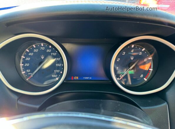 ZAM57RSA7G1168911 2016 MASERATI GHIBLI Blue Instrument cluster view