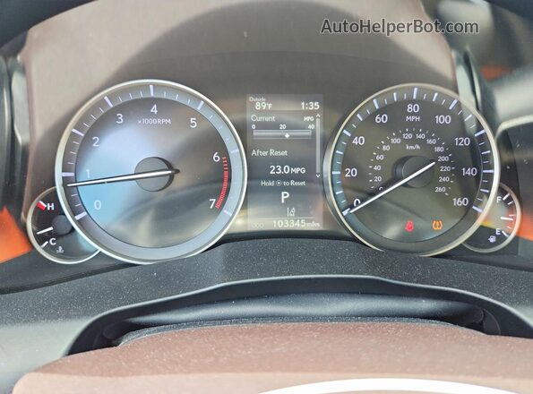 58ABK1GG2GU011777 2016 LEXUS ES Black Vista del cuadro de instrumentos
