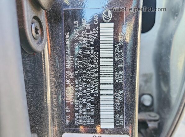 58ADA1C16RU045592 2024 LEXUS ES Black 