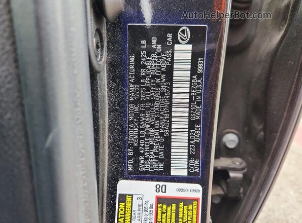58ADZ1B17PU145773 2023 LEXUS ES Black Widok komory silnika
