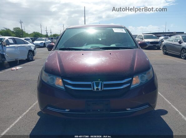 5FNRL5H4XHB017792 2017 HONDA ODYSSEY Burgundy Vista del cuadro de instrumentos