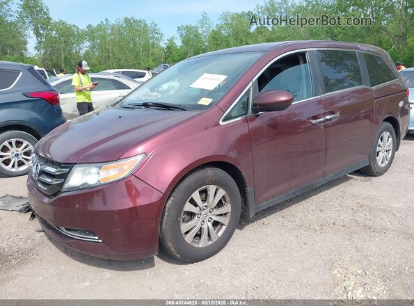5FNRL5H63GB128992 2016 HONDA ODYSSEY Burgundy Vista tres cuartos delantera izquierda