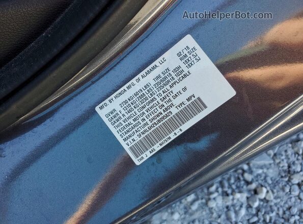 5FNRL6H29JB095829 2018 HONDA ODYSSEY Charcoal ძრავის განყოფილების ხედი