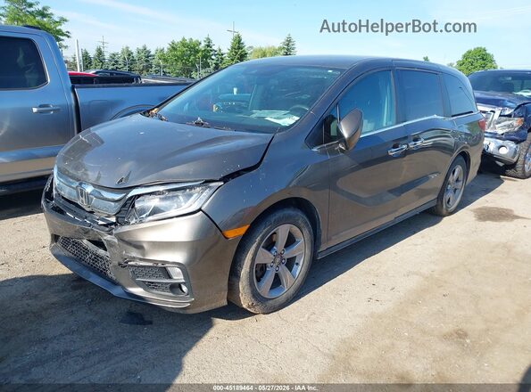 5FNRL6H5XKB125027 2019 HONDA ODYSSEY Gray Vista tres cuartos delantera izquierda