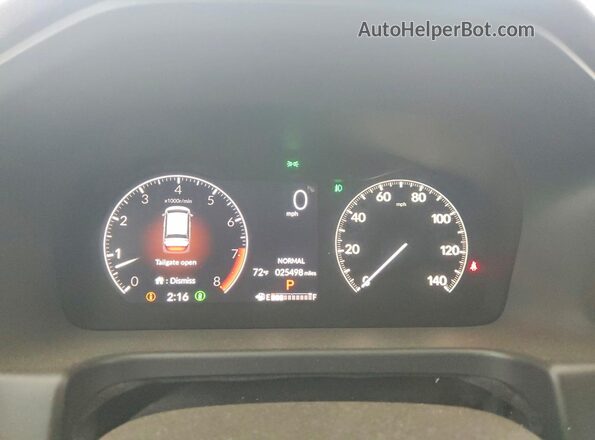 5FNRL6H60SB011529 2025 HONDA ODYSSEY Silver Instrument cluster view