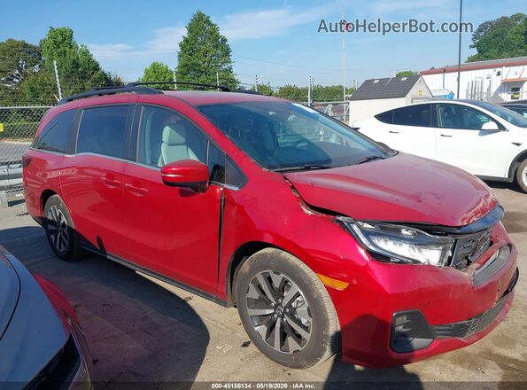 5FNRL6H63TB019058 2026 HONDA ODYSSEY Red Rear interior view