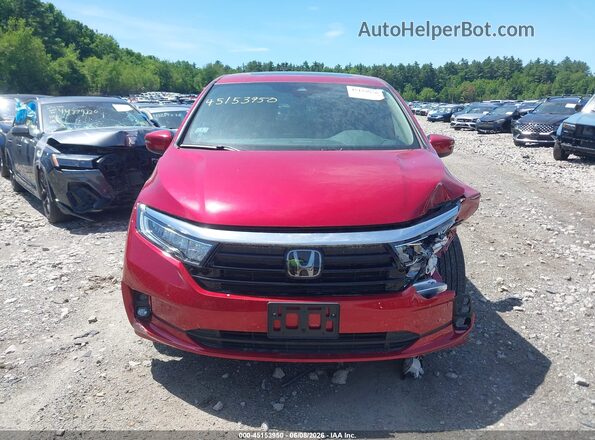5FNRL6H64RB045404 2024 HONDA ODYSSEY Red Instrument cluster view