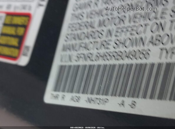 5FNRL6H65RB049056 2024 HONDA ODYSSEY Black Widok komory silnika