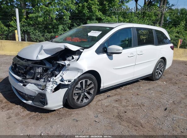 5FNRL6H69SB036154 2025 HONDA ODYSSEY White Առջևի ձախ երեք քառորդ տեսարան