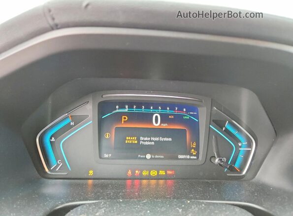 5FNRL6H70KB099247 2019 HONDA ODYSSEY Gray Вид щитка приладів
