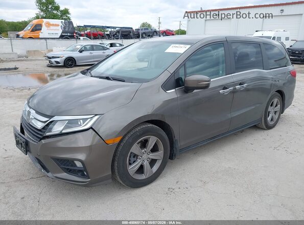 5FNRL6H71JB019047 2018 HONDA ODYSSEY Gray Vista tres cuartos delantera izquierda