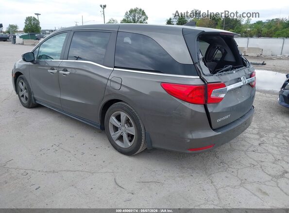 5FNRL6H71JB019047 2018 HONDA ODYSSEY Gray Trasero izquierdo