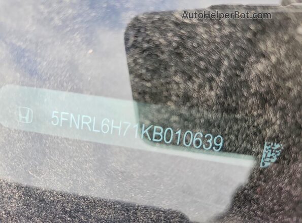 5FNRL6H71KB010639 2019 HONDA ODYSSEY Белый 