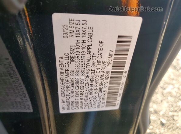 5FNRL6H72PB052230 2023 HONDA ODYSSEY Black 