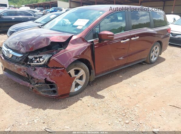 5FNRL6H73KB030181 2019 HONDA ODYSSEY Burgundy წინა მარცხენა ხედი სამი მეოთხედიდან