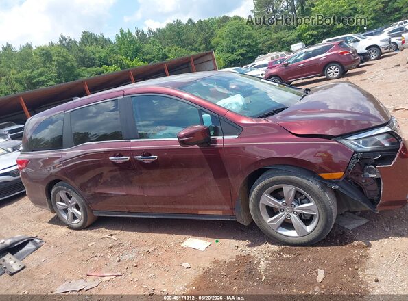 5FNRL6H73KB030181 2019 HONDA ODYSSEY Burgundy ხელსაწყოთა პანელის ხედი
