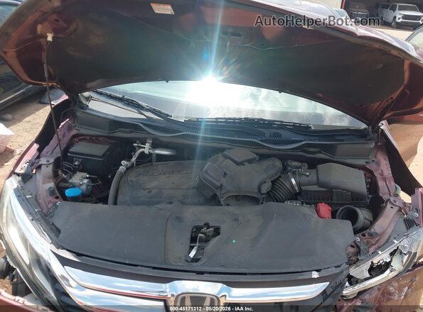 5FNRL6H73KB030181 2019 HONDA ODYSSEY Burgundy უკანა ხედი