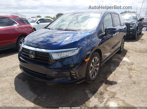 5FNRL6H73NB048605 2022 HONDA ODYSSEY Dark Blue Передня ліва чверть