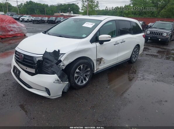 5FNRL6H73NB053271 2022 HONDA ODYSSEY White წინა მარცხენა ხედი სამი მეოთხედიდან