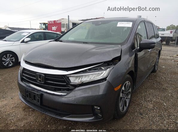 5FNRL6H73NB065288 2022 HONDA ODYSSEY Gray Vista tres cuartos delantera izquierda