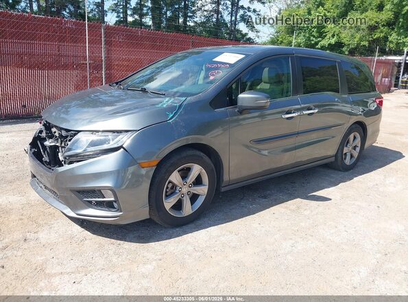 5FNRL6H74JB006647 2018 HONDA ODYSSEY Gray Առջևի ձախ երեք քառորդ տեսարան