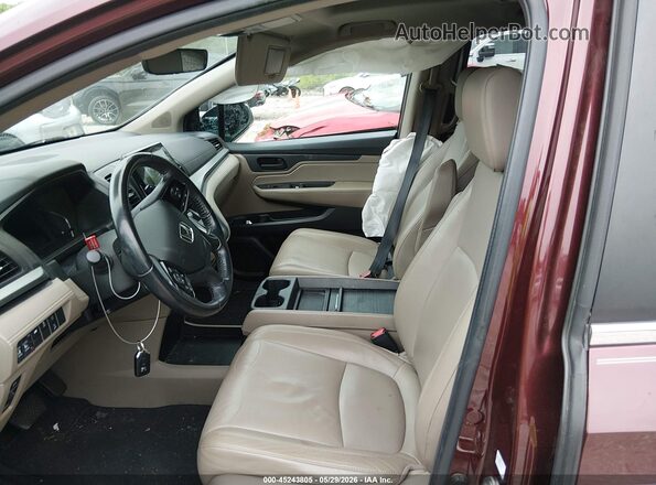 5FNRL6H75KB111358 2019 HONDA ODYSSEY Maroon Widok wnętrza z przodu