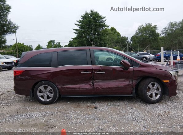 5FNRL6H75KB111358 2019 HONDA ODYSSEY Maroon Widok wnętrza z tyłu