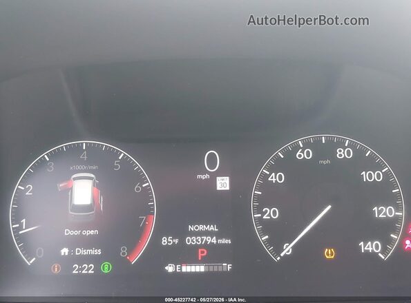 5FNRL6H77SB031236 2025 HONDA ODYSSEY Light Blue უკანა სავარძლების ხედი