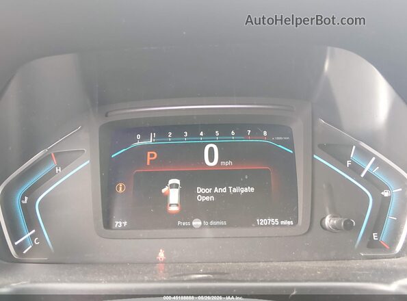 5FNRL6H78KB077156 2019 HONDA ODYSSEY Gray Вид задніх сидінь