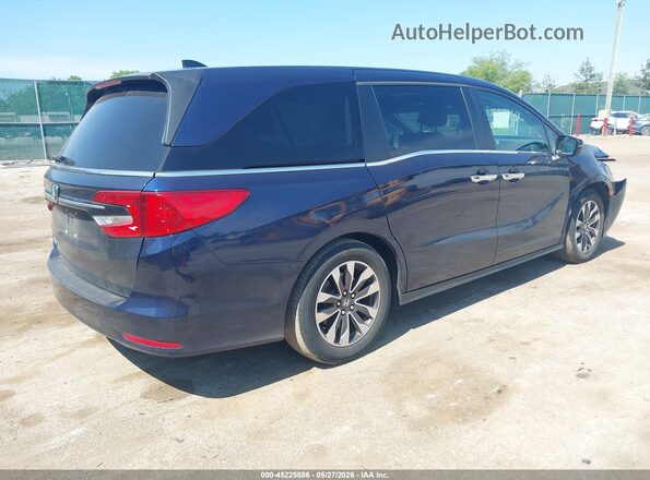 5FNRL6H78MB017607 2021 HONDA ODYSSEY Blue Rear right