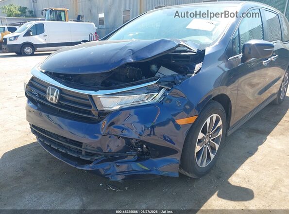 5FNRL6H78MB017607 2021 HONDA ODYSSEY Blue Front view