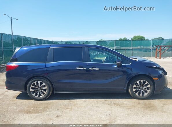 5FNRL6H78MB017607 2021 HONDA ODYSSEY Blue Rear interior view