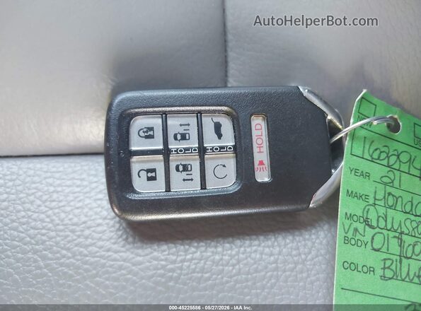 5FNRL6H78MB017607 2021 HONDA ODYSSEY Blue Dashboard view