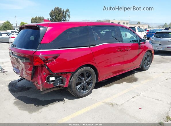 5FNRL6H78PB072577 2023 HONDA ODYSSEY Red Tył prawy