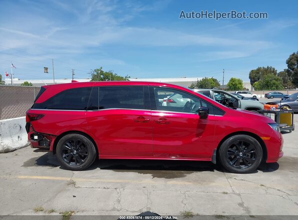 5FNRL6H78PB072577 2023 HONDA ODYSSEY Red Widok wnętrza 360 stopni