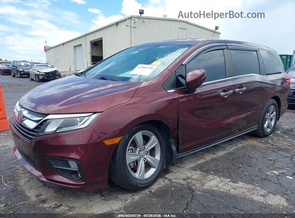 5FNRL6H79JB097138 2018 HONDA ODYSSEY Burgundy Vista frontal