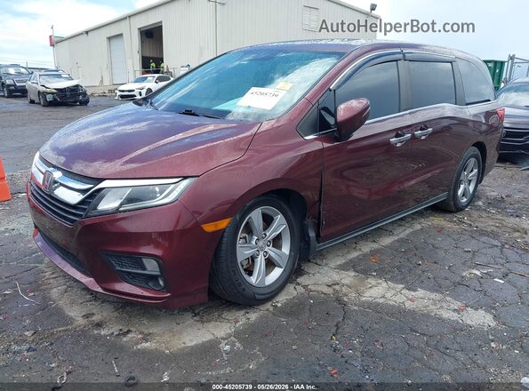 5FNRL6H79JB097138 2018 HONDA ODYSSEY Burgundy Vista tres cuartos delantera izquierda