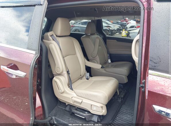 5FNRL6H79JB097138 2018 HONDA ODYSSEY Burgundy Vista de la etiqueta del VIN