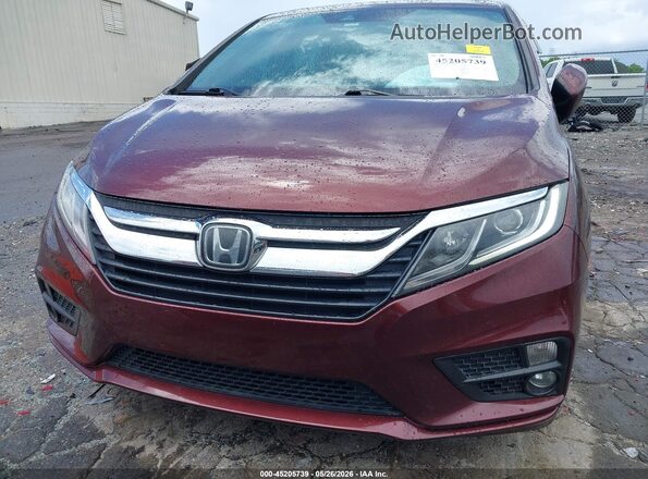 5FNRL6H79JB097138 2018 HONDA ODYSSEY Burgundy Vista del cuadro de instrumentos