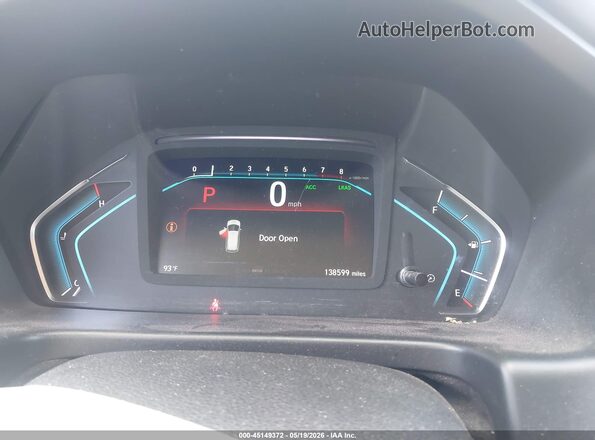 5FNRL6H7XKB002524 2019 HONDA ODYSSEY Red Vista de los asientos traseros