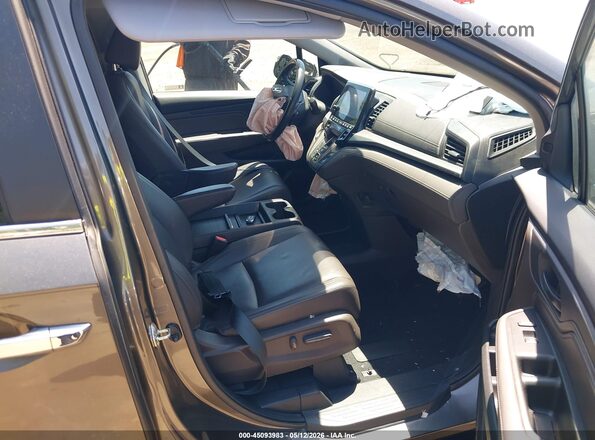 5FNRL6H7XKB040870 2019 HONDA ODYSSEY Gray Widok wnętrza z przodu