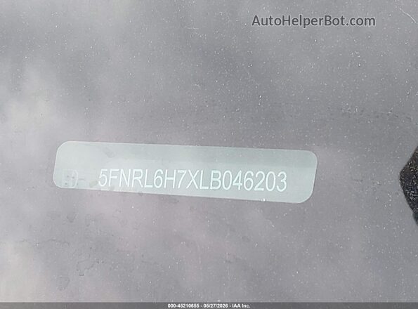 5FNRL6H7XLB046203 2020 HONDA ODYSSEY Burgundy Widok komory silnika