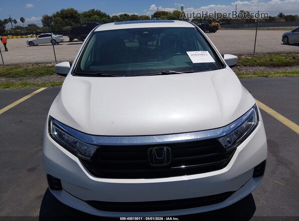 5FNRL6H7XMB043531 2021 HONDA ODYSSEY White Widok zestawu wskaźników