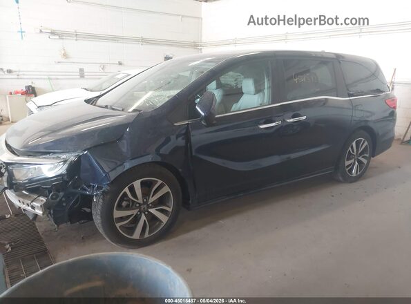5FNRL6H81NB001596 2022 HONDA ODYSSEY Blue Vista tres cuartos delantera izquierda
