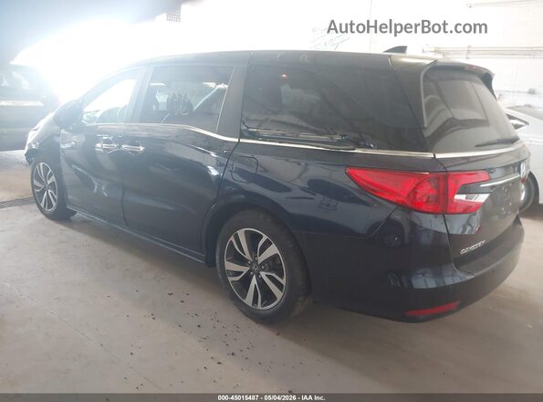 5FNRL6H81NB001596 2022 HONDA ODYSSEY Blue Trasero izquierdo