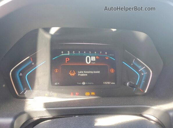5FNRL6H82NB001431 2022 HONDA ODYSSEY White Vista del cuadro de instrumentos