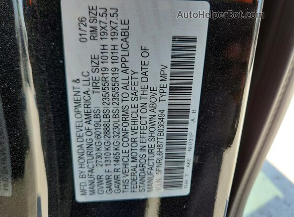 5FNRL6H87TB036494 2026 HONDA ODYSSEY Charcoal 